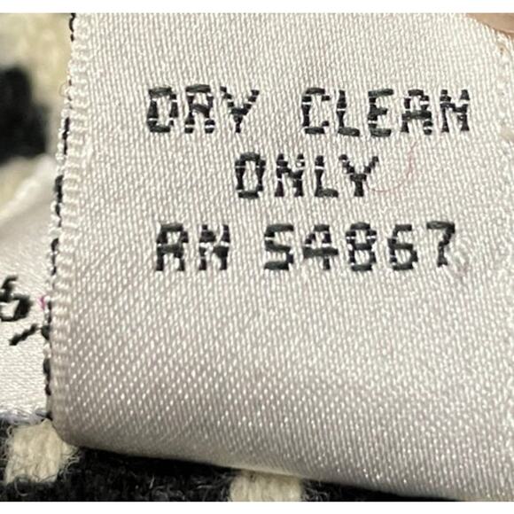 Moods by Krizia Women's B/W Houndstooth Wool Blend Button Front Blazer SZ 10 VTG - Picture 12 of 13